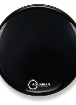 AQUARIAN DRUMHEADS FORCE II GLOSS BLACK RESONANT 22"