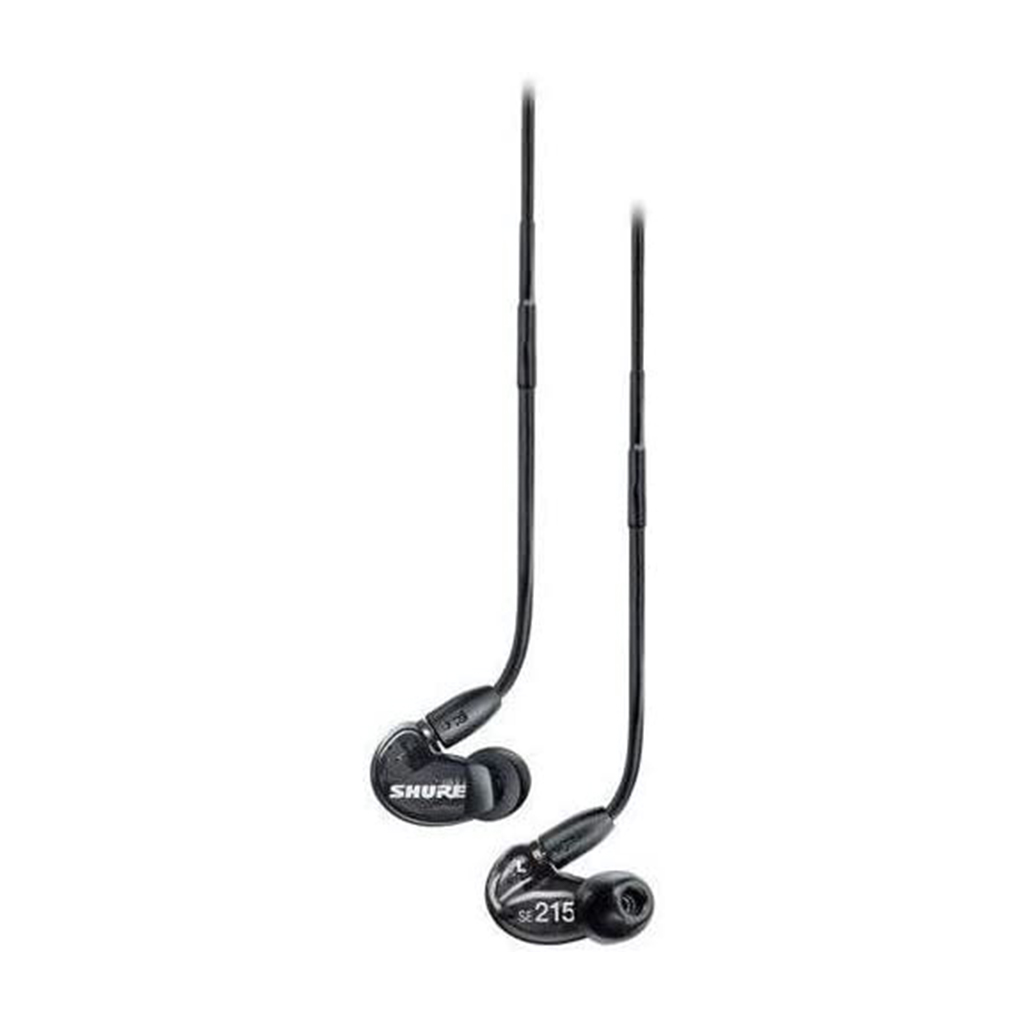 Shure SE215 Sound Isolating Earphones with 3.5mm Cable, Remote and Mic,  Black