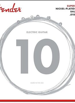 Fender Super 250 Guitar Strings, Nickel Plated Steel, Ball End, 250RH Gauges .010-.052, (6)