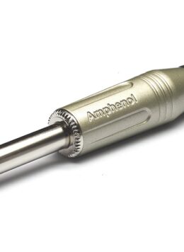 AMPHENOL ACPM-GN 1/4" Mono Straight Cable Connector with Nickel Plated Contacts