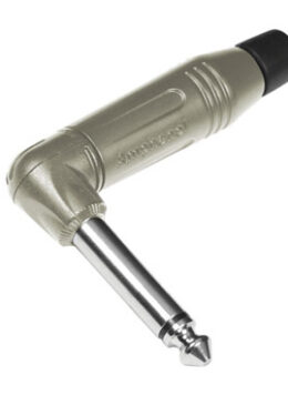 AMPHENOL ACPM-RN 1/4" Mono Right Angle Cable Connector with Nickel Plated Contacts